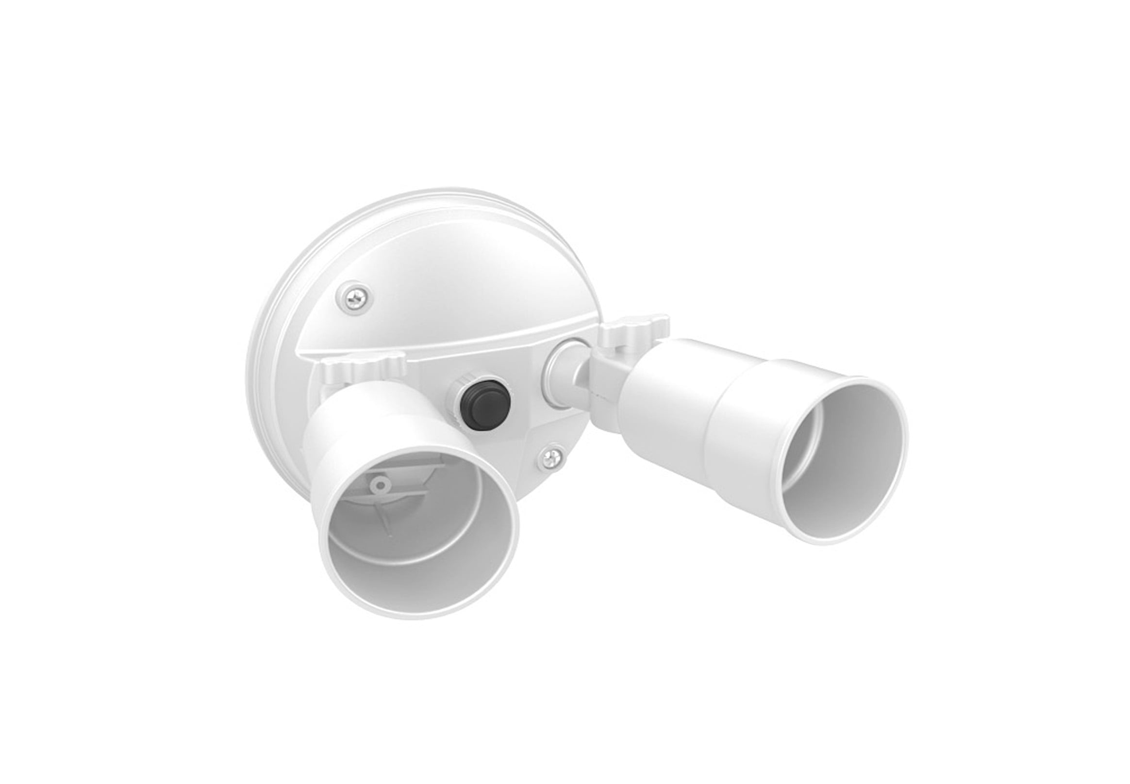 Honeywell White Adjustable Dual Head Security Light with Dusk to Dawn