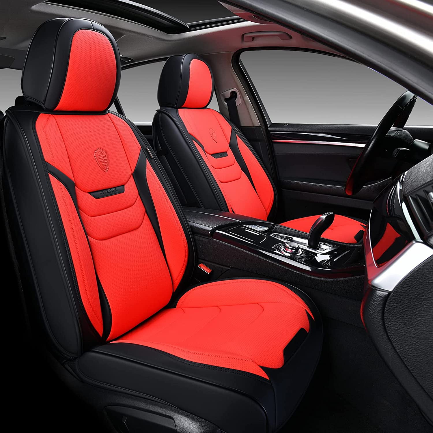 Car seat covers fit Mazda CX-3 black/grey  leatherette full set 