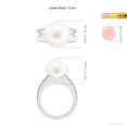 thumbnail image 5 of ANGARA Solitaire Freshwater Cultured Pearl Split Shank Ring in 14K White Gold for Women | June Birthstone, Birthday, Anniversary, Jewelry Gift for Women | Pearl Ring, 5 of 8