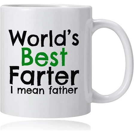 Fathers Day Mug Gifts for Dad from Daughter Son,11OZ World's Best Father Coffee Mug Birthday Christmas Gag Dad Gifts for Him Men Husband Grandfather, Funny Unique Tea Cup Gift for Father