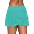 thumbnail image 4 of Nlife Women Solid Color High Waist Overlay Swimming Skirted Bottom Shorts, 4 of 4