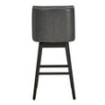 thumbnail image 4 of CHITA 30 inch Faux Leather Swivel Upholstered Counter Height Bar Stools with Full Back, Set of 2, Retro Gry, 4 of 12