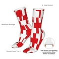 thumbnail image 4 of Uemuo Red Cross 1 for 16in Socks, Cotton Socks Sports Socks Knee High Socks Comfortable Socks For Men, Women, 4 of 7