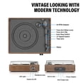 thumbnail image 2 of Tocadiscos cotsoco para vinilo, Bluetooth, 3 velocidades, madera, marrón, 2 of 7