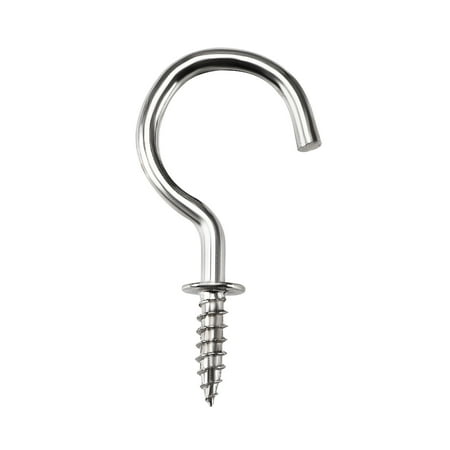 

Uxcell 1.3 Screw Eye Hooks Self Tapping Screws Screw-in Hanger Silver 30 Pack