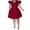 Red, variant on Vedolay Dresses Casual Women's V Neck Floral Lace Wedding Dress Short Sleeve Party Dress,Red 3XL