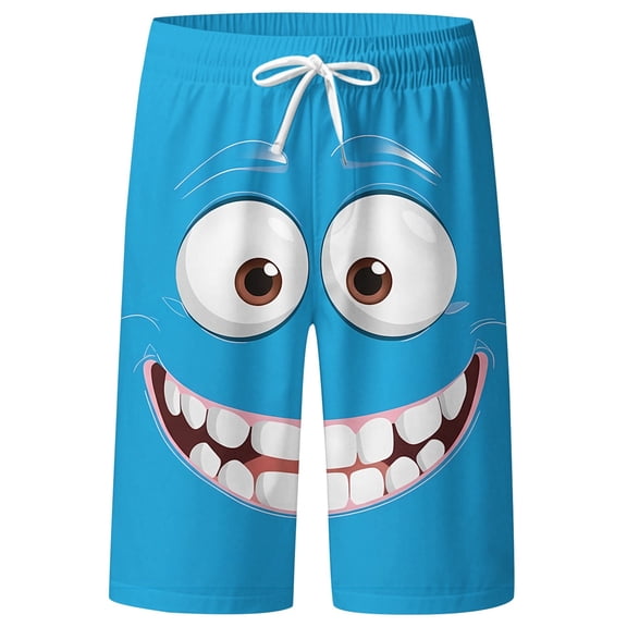 CHENge Board Shorts Lightweight Hawaiian Print Quick-Dry Beach Swimming Shorts with Pockets Anti-Chafe Fishing Shorts for Men