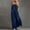 Dark Blue, variant on Xdegoge 2 Piece Sets for Women Linen Sleeveless Matching Sets Cropped Tank Top and Wide-Leg Pants Drawstring Camisole Summer Vacation Lounge Outfits