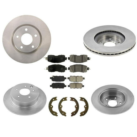 Front & Rear Brake Rotors & Ceramic Pads Shoes Fits 13-2018 Nissan Altima 4 Door