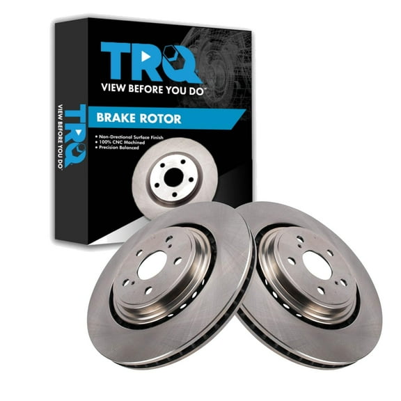 TRQ Front Brake Rotors Set Vented Fits Select 2020-2022 Toyota Highlander