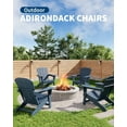 thumbnail image 6 of Outdoor Adirondack Chairs, HDPE Plastic Patio Chairs for All Weather, Weather-Resistant Fire Pit Chair with Wide Armrests & Slatted Back, for Patio, Deck, Lawn, Navy Blue, 6 of 8