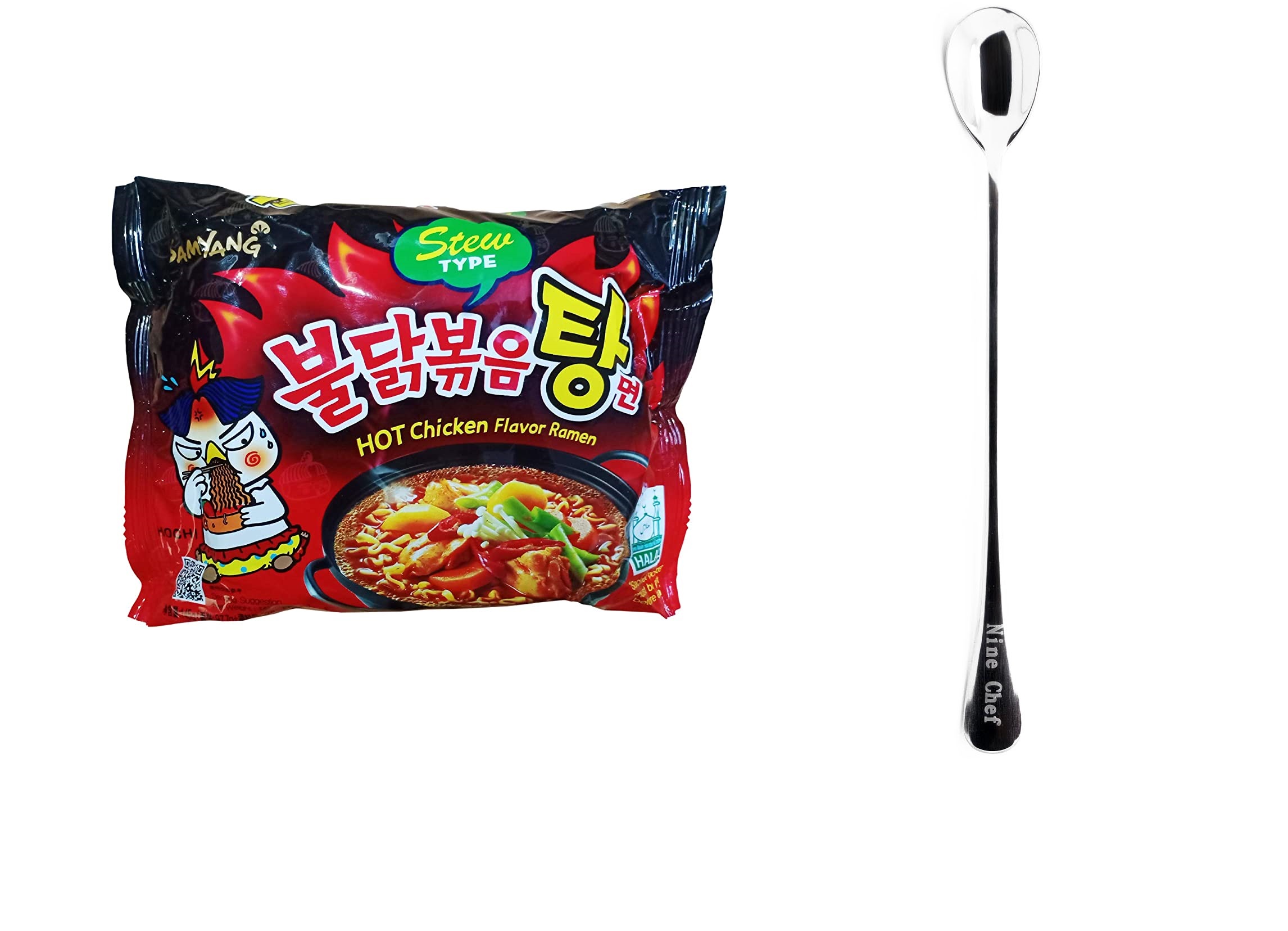 Samyang Ramen Chicken Roasted Noodles Stew Flavor, 10 bags) Plus one