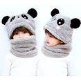 thumbnail image 3 of Gorro y bufanda de invierno NQ 2 en 1 para niños gris, 3 of 4