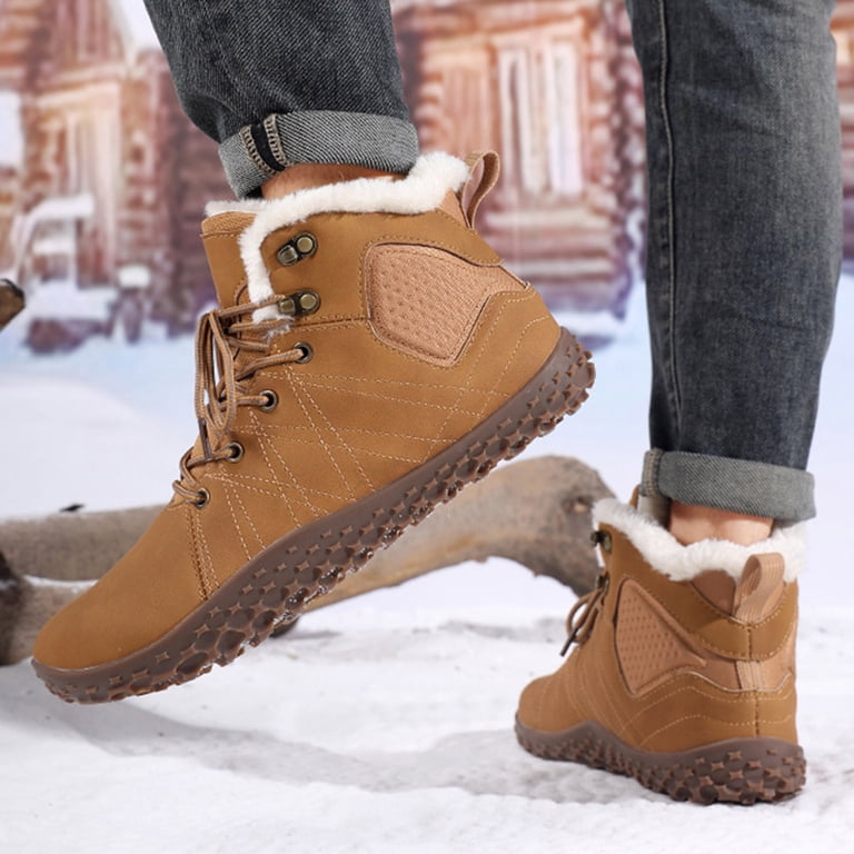 Barefoot Winter Boots Minimalist Zero Drop Wide Toe Faux Fur Amazon.com | Men main image 2