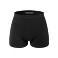 thumbnail image 1 of A2Y Women's Lightweight Short Length Fitness Workout Seamless Ribbed Biker Shorts Black ML, 1 of 5