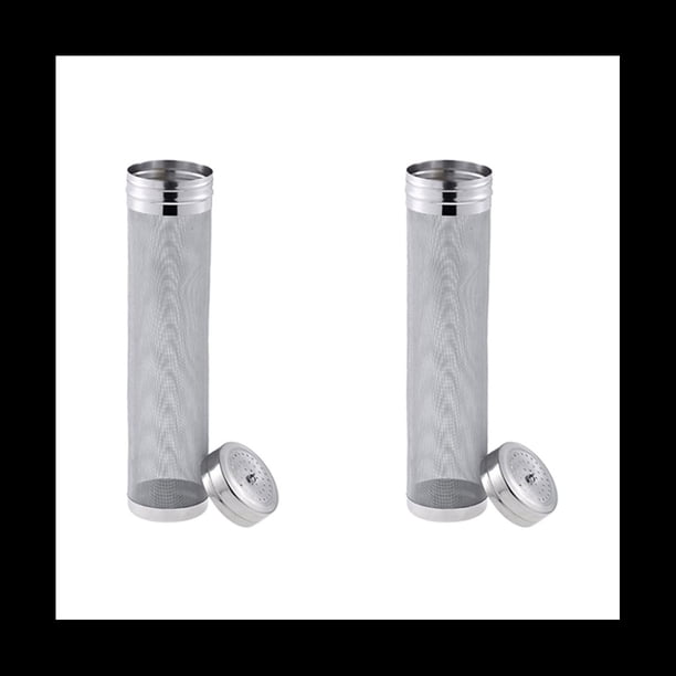 2X Filtro de Tolva para Cerveza, Cartucho de Filtro de Lúpulo de Acero Inoxidable de de 300 Micrómetros, Lúpulo Casero Filtro de Preparación de Cerveza Y Tetera