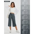 thumbnail image 6 of BALEAF Women's Capri Pants Wide Leg Athletic Yoga Capris with Pockets Quick Dry Hiking Pants Loose Lounge Summer UPF 50+ Dark Gray S, 6 of 6