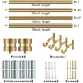 thumbnail image 7 of 16-150 inch Long Adjustable Warm Gold Curtain Rods,1 inch Diameter Splicing Heavy Duty Rod Set with Aluminum Finals for Windows, Door, Drapery, 7 of 7