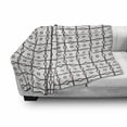 thumbnail image 3 of Floral Soft Flannel Fleece Throw Blanket, Octagon Shapes in Middle of Abstract Flowery Motifs Geometric Design, Cozy Plush for Indoor and Outdoor Use, 70" x 90", Pale Eggplant and White, by Ambesonne, 3 of 6