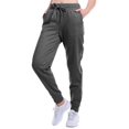 thumbnail image 3 of MixMatchy Women's Solid Cozy Velboa Jogger Sweatpants, 3 of 4