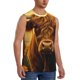 thumbnail image 2 of Balery Sunset Sunflower Cow A Camisetas sin mangas para hombre, absorbe la humedad y protege contra el mal olor.-Large, 2 of 7
