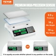 thumbnail image 2 of VEVOR Industrial Counting Scale, 15kg x 0.5g, Digital Scale for Parts and Coins, g/kg/lb Units, Electronic Gram Scale Inventory Counting Scale Kitchen Jewelry Scale with RS232 Port and 3 LCD Screens, 2 of 9
