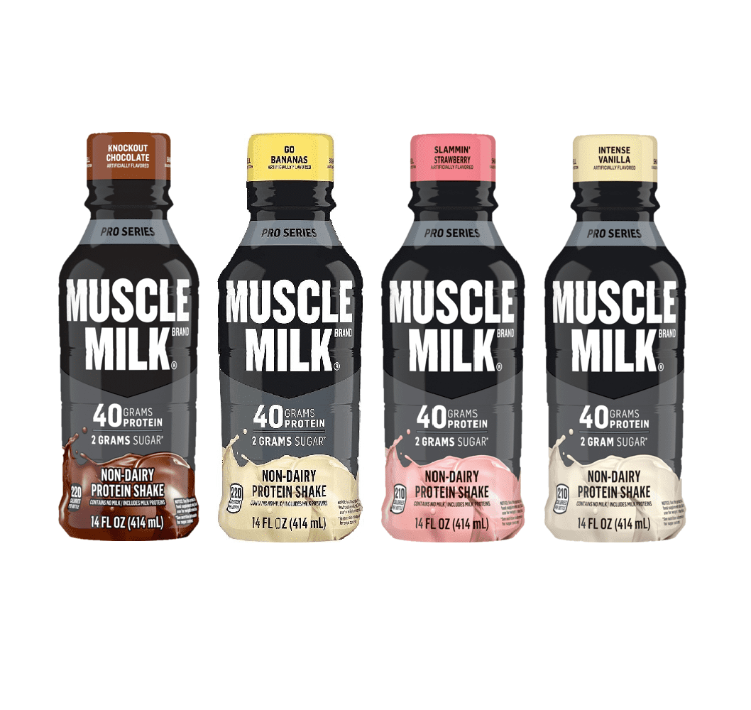 Muscle Milk Pro Series Protein Shake, 4 Flavor Variety, 40g Protein, 14