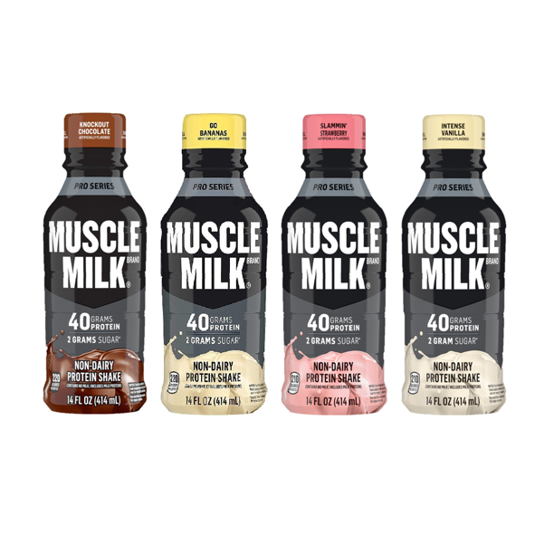 Muscle Milk Pro Series Protein Shake, 4 Flavor Variety, 40g Protein, 14
