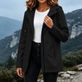 thumbnail image 4 of Nugftut Rain Jackets for Women Hooded Pockets Full ZipWaterproof Windbreaker Lightweight Rain Jackets,M, 4 of 8