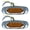 2x Amber, variant on 6.5" Inch Amber LED Side Marker Lights Clearance Chrome Base Bezel 2x Amber Lens