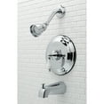 thumbnail image 2 of Kingston Brass KB3631PLT Single-Handle Wall Mount Tub and Shower Faucet Trim Only, Polished Chrome, 2 of 3