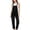 *Black, variant on Women's Adjustable Strap Cropped Denim Overalls,Casual Loose Tapered Ankle Bib Jumpsuit with Pockets Blue,Women's Plus L