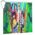 thumbnail image 2 of Cartoon Bob's Burgers Shower Curtain Cute Anime Shower Curtain Polyester Fabric Bathroom Decor Curtain Set with Hooks 72In, 2 of 8