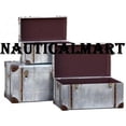 thumbnail image 3 of Nauticalmart Silver Industrial Style Aluminium Trunk Set, 3 of 3