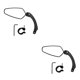 thumbnail image 4 of Sonducket Espejo retrovisor de bicicleta ajustable a prueba de explosiones conjunto de Reflector de pantalla grande Universal suministros profesionales de Izquierda 2piezas Sonducket CBP506166, 4 of 5