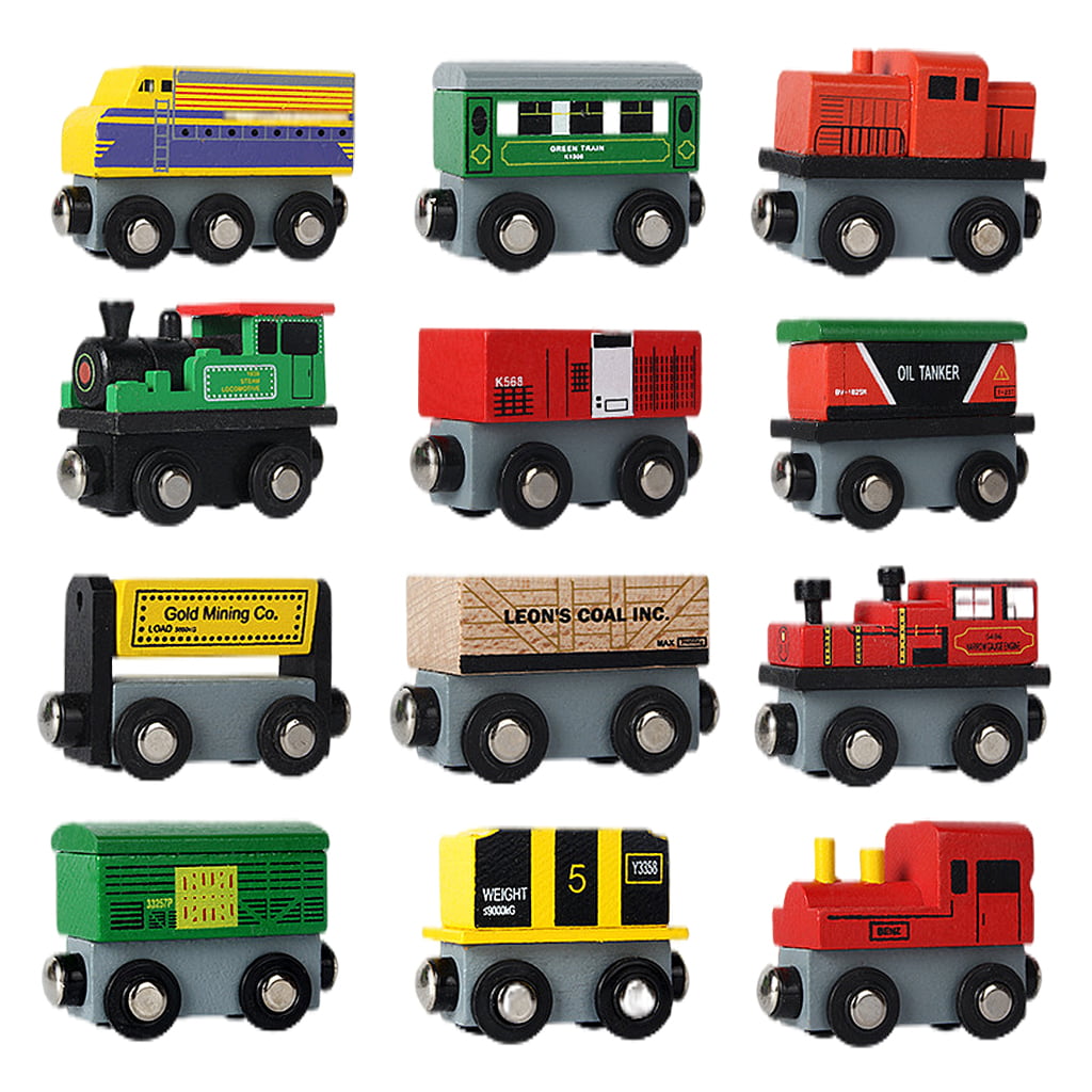Set of Wooden Train Railway Tracks Toy Accessory Switch Adapters Connectors Accs 