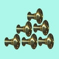 thumbnail image 2 of Bright Brass Drawer Door Knobs 1" Dia. x 1" H Round Spooled Doorknobs for Kitchen Cabinet, Dresser, Wardrobe, Medicine Chest w/Screws Renovators Supply Pack of 6, 2 of 3