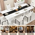 thumbnail image 2 of ChVans 95" Large Kitchen Dining Room Table for 10-12 People, Rectangular Wooden Kitchen Table with Heavy Duty Legs, Modern Dinner Furniture Last Forever, Wood Grain, 2 of 7