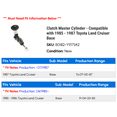 thumbnail image 2 of Clutch Master Cylinder - Compatible with 1985 - 1987 Toyota Land Cruiser Base 1986, 2 of 2