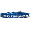 thumbnail image 4 of Dog, Puppy and Pet Designer Croc Collar, "Silver Spike  Clear Jewel", 4 of 10