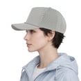 thumbnail image 7 of TOPTIE Snapback Baseball Cap with Rope, Adjustable Vented Performance Hat, Laser Cut Mesh Cap for Men Women - Light Grey, 7 of 7