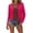 A Hot Pink, variant on Ndbuld Light Jacket Women Women V Open Front Long Sleeve Studded Fringe Tassel Cropped Solid Casual Western Jacket Outerwear,Black,L