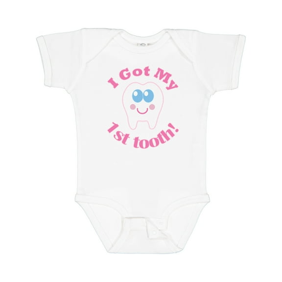 Inktastic I Got My 1st Tooth Girls Baby Bodysuit