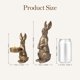 thumbnail image 4 of Set de figuras DN DECONATION con conejito de pascua dorado con candelita, 4 of 7