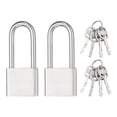 thumbnail image 1 of Candado de acero inoxidable Uxcell con 8 llaves (1-3/16", Al: 68mm)(2Pcs) - Candado a prueba de óxido para puertas de talleres, 1 of 7