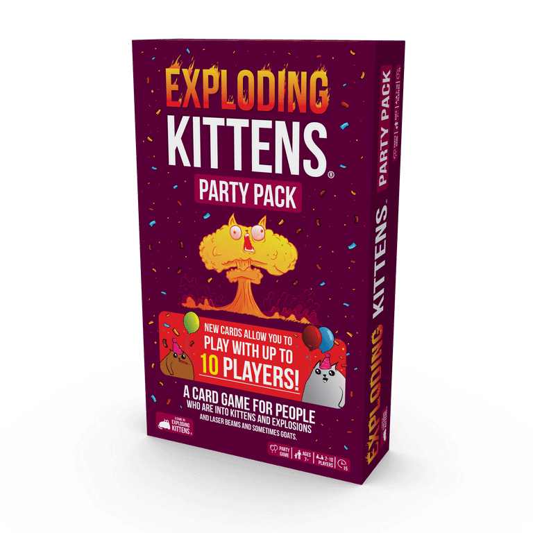 Exploding Kittens Party Pack - 2-10 Players - Ages 7+ - 15