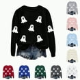 thumbnail image 2 of Godom Halloween Sweatshirts for Women Pumpkin Graphic Crew Neck Long Sleeve Casual Loose Pullover Top Y2K Clothes, 2 of 7
