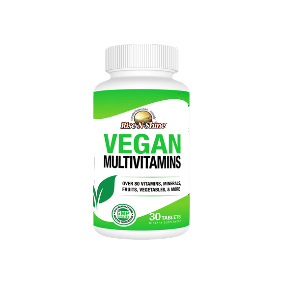 Rise-N-Shine Vegan Multivitamins, Minerals, Spirulina, Vitamins Blend, 30 Count