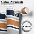 thumbnail image 2 of Outdoor Curtains for Patio Waterproof, Orange Grey Striped Outdoor Privacy Panels Grommet, Farmhouse Stripes Modern Abstract Art Blackout Outside Curtains for Porch/Cabana 54"x108", 1 Panel, 2 of 8