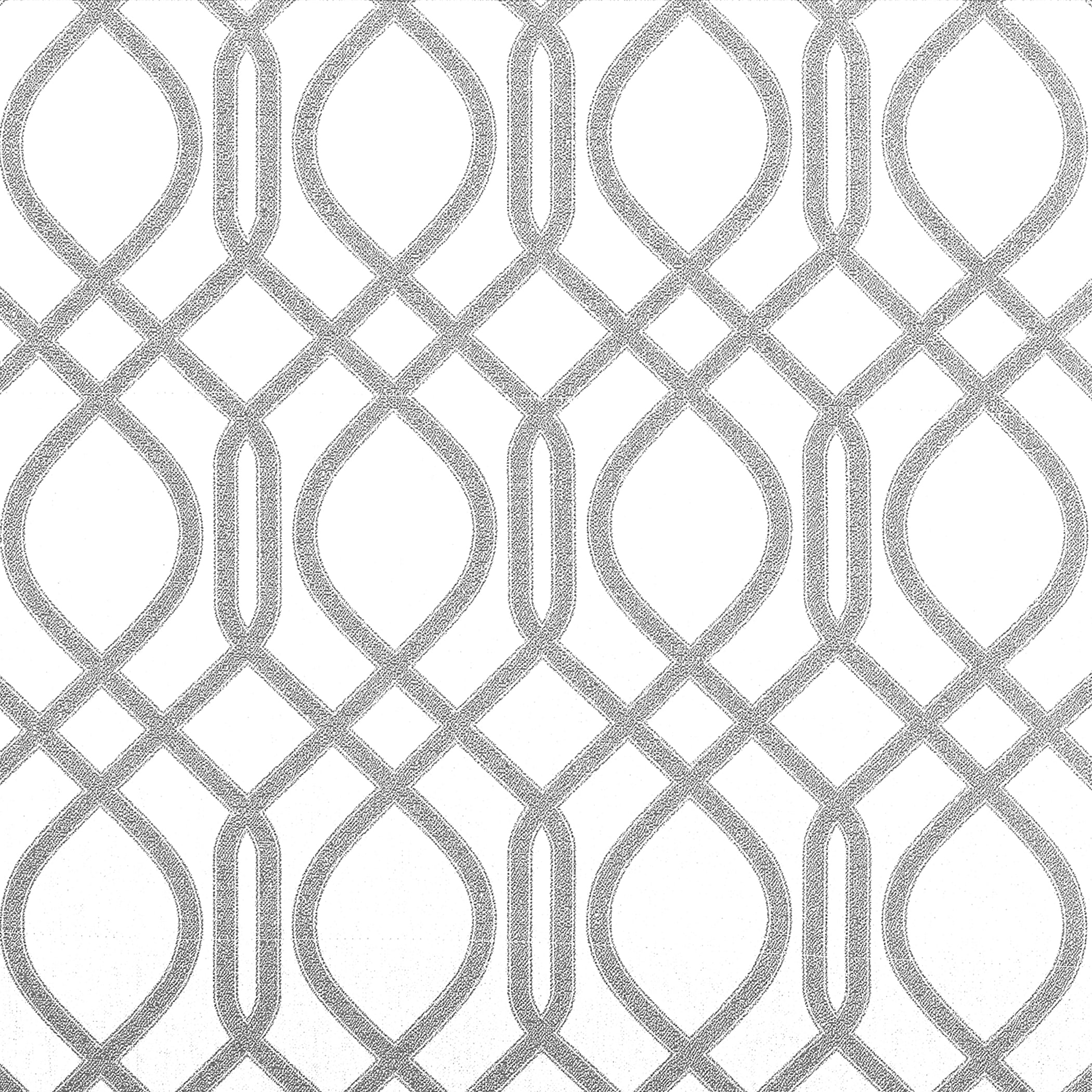 Sun Zero Detour Modern Trellis 100% Blackout Cordless Roman Shade, 27"x64", White